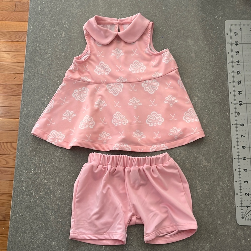 Turtles and Tees Baby Girl Dress and Shorts